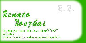 renato noszkai business card